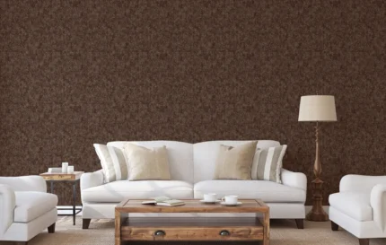 Brown Embossed Wallpaper – Metallic Industrial (7817-1)